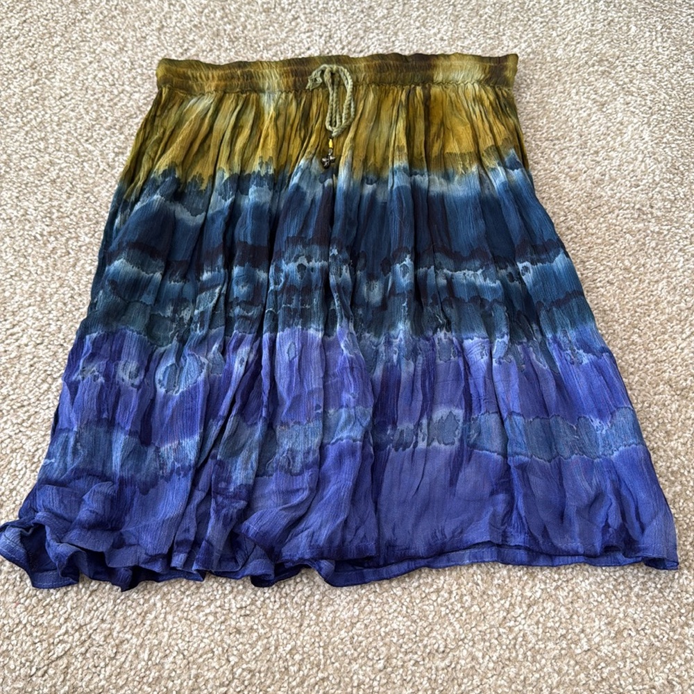 J.K. Collections: women’s vibrant colored flowy tie waist skirt flexible size
